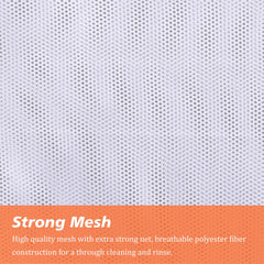 Kuber Industries Laundry Washing Bags | Reusable Mesh Laundry Bags | Washing Bags for Blouse-Bra-Panty-Hosiery-Lingerie-Jeans | Laundry Storage Bag | Clothes Bags | 3 Piece Set | White