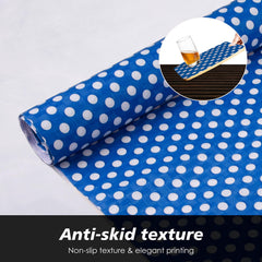 Heart Home Shelf Liner | Kitchen Cabinet Shelf Protector | Kitchen Liners for Cabinets and Drawers | Drawer Liner Mat | Dot-Print Shelf Liner Cabinet Mat | 10 MTR | Royal Blue