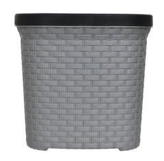 Kuber Industries Plastic Open Plastic Dustbin Without Lid|Garbage Bin, Trash Can, Waste Bin, 7 Litre- Pack of 2 (Grey)-47KM0713