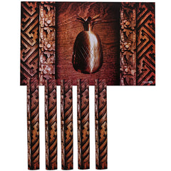 Kuber Industries PVC 6 Pieces Reversible Dining Table Placemat Set (Multi)-CTKTC28201