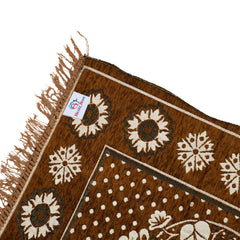 Heart Home Flower Print Bedside Runner Home Floor D�cor Rugs for Living, Dinning, Office, Rooms & Bedroom 4X2 Ft. (Golden)