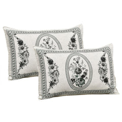 Kuber Industries Double Bedsheet with 2 Pillow Covers | 160 TC Premium Cotton Bedsheet for Double Bed | Bedsheet for Living Room-Home & Hotels | Kaleen Flower | 100x108 Inch | Green