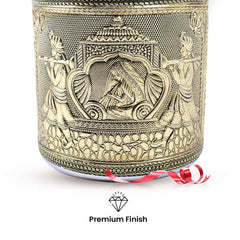 Heart Home 1200ml Ambrose Crafted Stainless Steel Containers for Kitchen with Lid | Aesthetic Multipurpose Storage Canister for Kitchen Organizer | Steel Dabba/Box for home | Gold