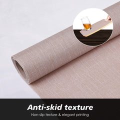 Kuber Industries Anti Slip Kitchen Shelf Sheets - Waterproof Wardrobe Sheets for Shelves | Cabinet | Drawer | Cupboard - Shelf Liner for Refrigerator (Easy to Cut) (Beige) (5 Mtr)