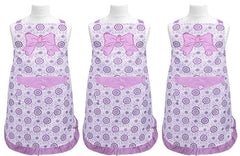 Kuber Industries Cotton 3 Pieces Apron with Front Pocket (Purple), CTKTC13833