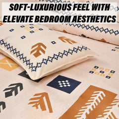 Heart Home Double Bedsheet with 2 Pillow Covers | 160 TC Premium Cotton Bedsheet for Double Bed | Bedsheet for Living Room-Home & Hotels | Rusty Plus Border | 100x108 Inch | Peach