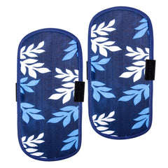 Kuber Industries Fridge Handle Cover | Refrigerator Handle Cover | Fridge Door Handle Protector | Fridge Door Handle Cover | Leaf Kniting Fridge Handle Cover | 2 Piece Set | Blue