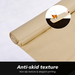 Heart Home Shelf Liner | Kitchen Cabinet Shelf Protector | Kitchen Liners for Cabinets and Drawers | Drawer Liner Mat | Dot Shelf Liner Cabinet Mat | 5 MTR | Pack of 2 | Golden