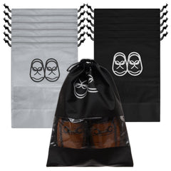 Heart Home Shoe Cover | Travel Shoe Storage Bags | Non-Woven Storage Bag | Shoe Cover with Drawstring | Shoe Organizer with Clear window | Pack of 12 | Multi