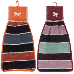 Kuber Industries Hanging Cotton 2 Pieces Cotton Washbasin Napkin/Hand Towel for Kitchen and Bathroom (Multi) - CTKTC45557