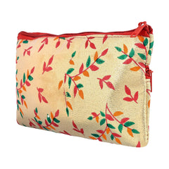 Heart Home Clutch Purse | Traditional Hand Purse | Silk Shagun Hand Bag | Gifts Hand Purse | Hand Wallet Clutch | Ladies Hand Purse | Shining Leaf Chain Purse | Pack of 2 | Golden