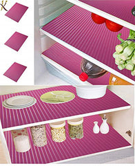 Kuber Industries PVC 6 Piece Fridge Mat Set - Pink, Standard (MultiMatFRP09)