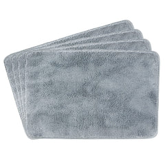 Kuber Industries Luxury Door Mat|Super Absorbent,Non-Slip & Comfortable|Anti Skid Bathroom |Multi-Utility Floor for Living Room,Bedroom,Entrances|40 x 60 cm,Grey, Pack of 4