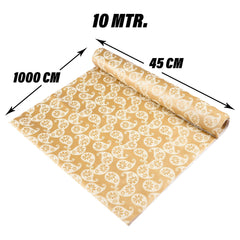 Heart Home Shelf Liner | Kitchen Cabinet Shelf Protector | Kitchen Liners for Cabinets and Drawers | Drawer Liner Mat | Carry Shelf Liner Cabinet Mat | 10 MTR | Golden