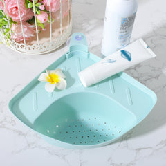 Kuber Industries Pack of 2 Kitchen Sink Stand | Food Strainer Stand for Kitchen | Vegetable-Fruit Drainer Holder | Sink Stopper Shifter for Kitchen | Multipupose Kitchen Sink Stand | TM20002BL | Blue