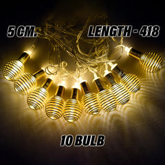 Heart Home Diwali Lights | Diwali String Light For Décor | Lights for Christmas | Lights for Navratri | Lights for Party | Lights for Indoor & Outdoor | Spiral String Lights | Golden