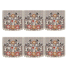 Kuber Industries Flower Cotton 2 Piece 3 Seater Sofa Cover (Brown) - CTKTC22248, (Model: CTKTC022248)