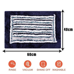 Heart Home Door Mat | Dust Trapper Mat | Door Entrance Mat | Anti-Skid Door Mat | Floor Mat for Home Entrance | Micro Border Door Mat | Entryway Door Mat | Blue