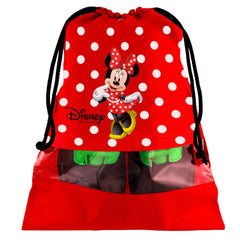 Kuber Industries Portable Travel Shoe Bags Dust-proof Shoe Organizer Space Saving Storage Bags, Disney Print (Set of 6,Royal Blue & Red) -HS_35_KUBMARTS18022