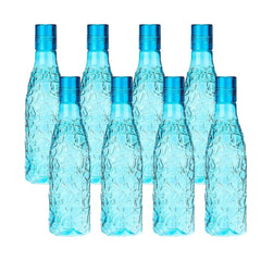 Kuber Industries BPA-Free Plastic Water Bottle|Leak Proof, Firm Grip, 100% Food Grade Plastic Bottles|for Home, Office, & Gym|Unbreakable, Freezer Proof, Fridge Water Bottle|Set of 4|Blue (Pack of 2)