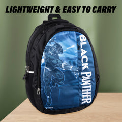 Heart Home Marvel Black Panther School Bags | Kids School Bags | Collage Bookbag | Travel Backpack | School Bag for Girls & Boys | School Bag with 5 Compartments | Include Bag Cover | Black