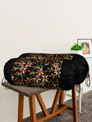 Heart Home Bolster Covers | Polyester Bolster Cover Set | Diwan Bolster Cover Set | Bolster Pillow Cover | Embroidery Design Masand Cover | 16x32 Inch | Pack of 4 | Multicolor