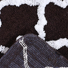 Urbane Home Super Soft Door mat|Microfiber Anti-Slip Water Absorbant Fluffy Floor Mat|Entrance Mat for Kitchen,Bedside,Door,Living Room,60x40 cm,Pack of 2|Blue and Brown
