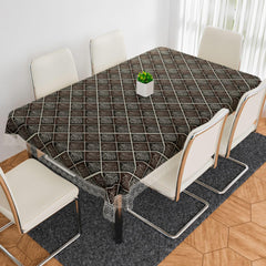 Kuber Industries Dining Table Cover | PVC Table Cloth Cover | 6-Seater Table Cloth | Table Protector Cover | Table Cover for Dining Table | Brown New Tree Table Cover | 60x90 Inch | DTC | Black