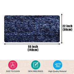 Heart Home Runner | Bedside Runner for Bedroom | Runner for Living Room | Lexus Home Decor Carpet Runner | Anti Skid Carpet Rug Mat | Kitchen Runner | 22x55 | Blue