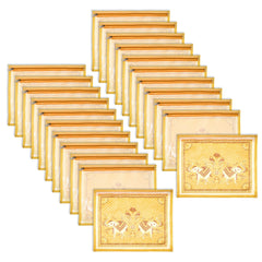 Heart Home Saree Cover | Clothes Storage Bag | Single Packing Saree with Zip Closure | Wardrobe Organizer | Cloth Stoarge Organizer | Elephant Design | Pack of 24 | Cream