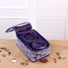 Kuber Industries Laminated Satin Locker Jewellery Kit Organiser (Purple)-CTKTC025671
