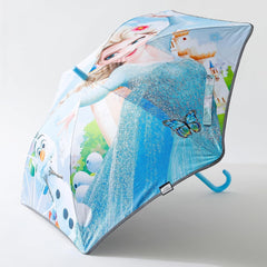 Kuber Industries Disney Frozen Print Umbrella For Kids|Automatic Umbrella For Rain-Pack of 2 (Sky Blue)