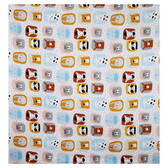 Kuber Industries 100% Cotton Gold Elephant Print 180 TC Double Bed Sheet with 2 Pillow Covers -CTKTC029655