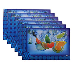 Kuber Industries PVC 6 Pieces Reversible Dining Table Placemat Set (Multi) -CTLTC11315