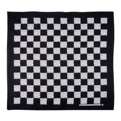 Kuber Industries Handkerchief | Premium Cotton Fabric | Women's Handkerchief | Ladies Rumal | Women's Hankies | Hankies for Girls | Check Print Hanky | 6 Piece Set | Extra Large | Black