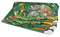 Heart Home Cartoon Design 3 Pieces PVC Refrigerator/Fridge Multipurpose Drawer Mat (Green)- CTHH4726