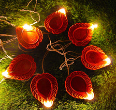 Kuber Industries Diwali Lights | Diwali String Light for Décor | Lights for Christmas | Lights for Navratri | Lights for Party | Lights for Indoor & Outdoor | Diya Lights | Brown
