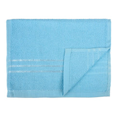 Kuber Industries Face Towel | Towels for Facewash | Towels for Gym | Facewash for Travel | Towels for Daily use | Workout Hand Towel | Lining Design | 14x21 Inch | Pack of 2 | Blue