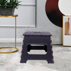 Kuber Industries 12 Inch Foldable Stool for Traveling|Heavy-Duty Step Stool for Adults|Perfect for Bathroom, Kitchen, Garden-Pack of 6 (Brown)