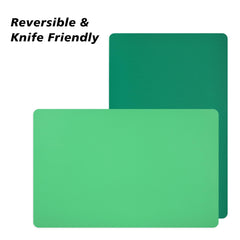 Heart Home Chopping Mat|Flexible Plastic Cutting Mat|Back Textured Chopping Mat|Kitchen Cutting Mat|Vegetables Cutting Mat|Chopping Mat for Cooking|2 Pieces Set|Green