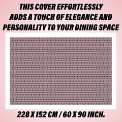 Heart Home Dining Table Cover | PVC Table Cloth Cover | 6 Seater Table Cloth | Self Star Table Cover | Table Protector | Table Cover for Dining Table | 60x90 Inch | DTC | Brown