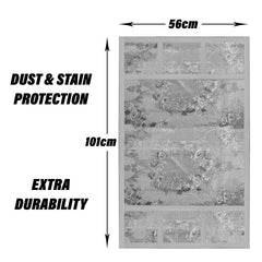 Kuber Industries Fridge Top Cover | PVC Fridge Top Cover | Refrigerator Cover with 6 Side Pockets | Refrigerator Top Protector | Appliance Cover | Fridge Top Cover 101 | Gray