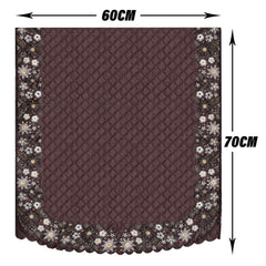 Heart Home Sofa Cover | Single Seater Sofa Slip Cover Set | Digital Painting Sofa Cover | SUEDE Ultra Sonic Couch Cover | Sofa Slipcover Set Living Room | Brown