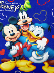 Heart Home Disney Team Mickey Print Silk Special Long Crush Cushion Covers (16"x16") Set of 5, Royal Blue-HEART9988