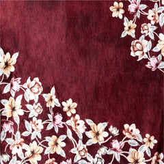 Heart Home Sofa Cover | 3+1 Seater Sofa Slip Cover Set | Side Flower Sofa Cover | Velvet Couch Cover | Sofa Slipcover Set | Sofa Cover for Living Room | Maroon