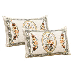 Heart Home Double Bedsheet with 2 Pillow Covers | 160 TC Premium Cotton Bedsheet for Double Bed | Bedsheet for Living Room-Home & Hotels | Kaleen Flower | 100x108 Inch | Yellow