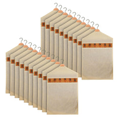 Heart Home Hanging Saree Bag | Cotton Clothes Bags for Storage | Hanging Cotton Saree Covers | Mesh Window Cloth Storage Bag | Saree Stoarge Covers with Zip | Pack of 20 | Cream