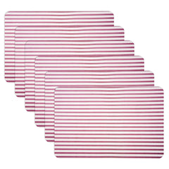 Heart Home Placemat | Placemats for Dining Room | Anti-Slip Table Mat Set | Placemats for Kitchen Table | Dining Table Placemats | Lining Placemat | 6 Piece Set | Maroon