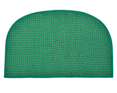 Heart Home D Shape Indoor Outdoor Anti-Slip Rubber Door Mat, 21"x14"- Pack of 2 (Blue & Green)-47HH01306