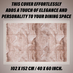 Kuber Industries Center Table Cover | PVC Table Cloth Cover | 4 Seater Table Cloth | Marble Table Cover | Table Protector | Table Cover for Center Table | 40x60 Inch | CTC | Brown